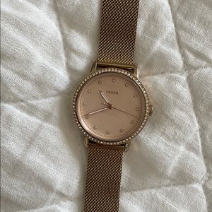 Women’s fossil gold watch mesh band